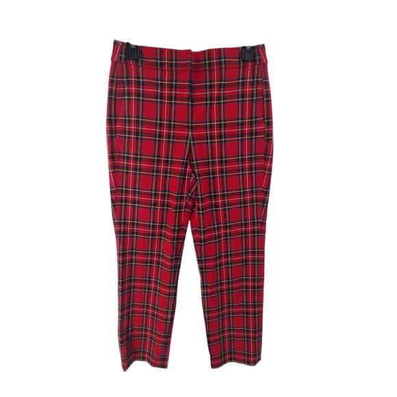 J. Crew Pants - J. Crew NWT Women's  Pull On Pants Red Plaid Tartin Print Holiday Knit Size 2